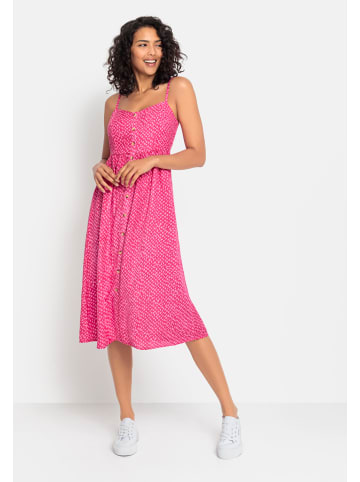 LASCANA Sommerkleid in pink-rosé bedruckt