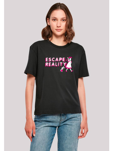 F4NT4STIC Tee Alice im Wunderland Escape Reality in schwarz