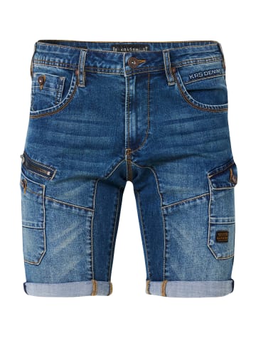 KOROSHI RegulÃ¤re denim-arbeits-bermudashorts in blau