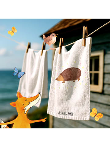 Mr. & Mrs. Panda gäste wc handtuch Igel Herzen ohne Spruch in Weiß