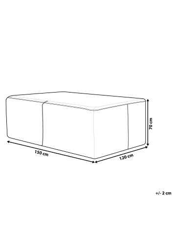 Beliani Regenschutzhülle CHUVA in Grau - (W) 150 x (H) 70 x (L) 120 cm