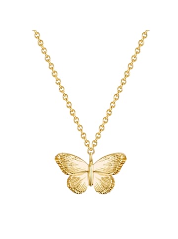 Glanzstücke München Halskette Schmetterling aus Sterling Silber in gelbgold