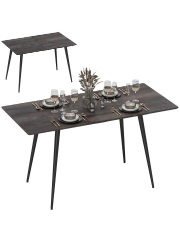 HOMCOM Esstisch-160L x 75B x 77H cm-Grau