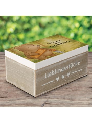 Mr. & Mrs. Panda Truhe Schreiner Leidenschaft Design mit Spruch in Weiß