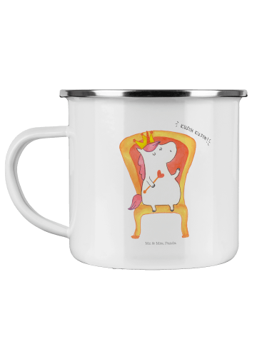 Mr. & Mrs. Panda Tasse Einhorn Prinzessin ohne Spruch in Weiß
