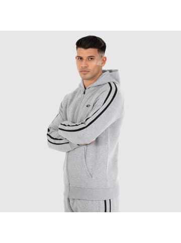 SMILODOX Zip Hoodie Miran in Grau Melange