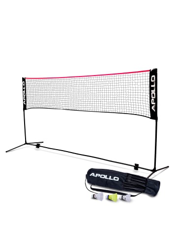 Apollo Badminton und Volleyball Netz " 300cm | 400cm | 500cm " in schwarz/rot