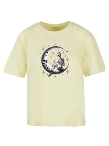 F4NT4STIC Tee Gothic Valentinstag Skelett Mond in softyellow