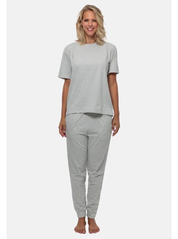 Schiesser Schlafanzug Cotton in Grau