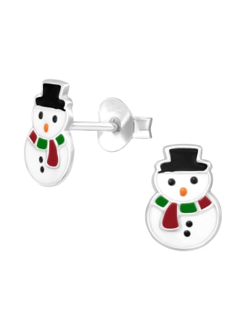 Bungsa Ohrstecker in Silber, Weiß, Schwarz, Rot, Grün