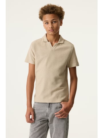 Garcia Poloshirt Kurzarm aus Strukturmaterial in dune