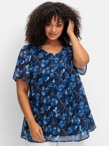 sheego Tunika in marine-gemustert