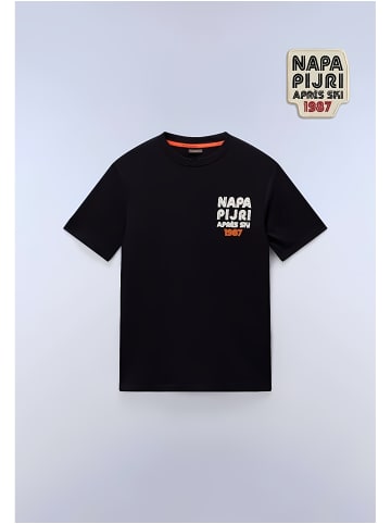 Napapijri T-Shirt "S-Fiemme Ss" in Schwarz