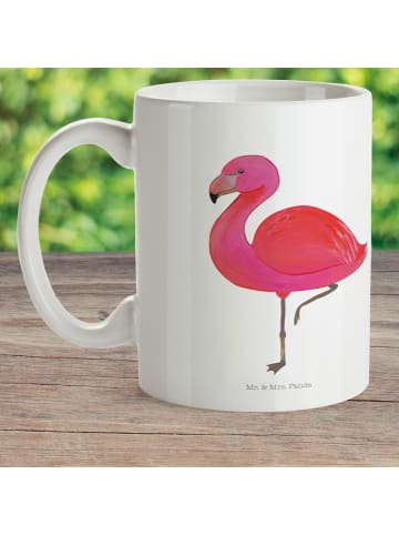 Mr. & Mrs. Panda Mehrwegbecher Flamingo Classic ohne Spruch in Weiß