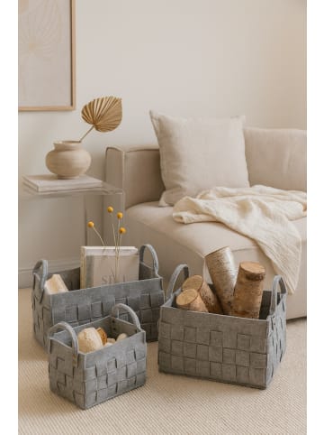 möbel-direkt 3tlg. Korb-Set Susanne in grau