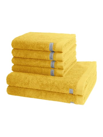 Ross 4 X Handtuch 2 X Duschtuch im Set Sinfonie in Senf
