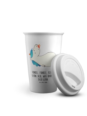 Mr. & Mrs. Panda Tumbler Einhorn Schnuller mit Spruch in Weiß