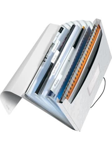 Leitz Fächermappe Wow A4 6 Fächer PP weiß