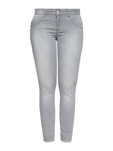 ATT Jeans ATT Jeans ATT JEANS Slim Fit Jeans mit offenen Kanten am Saum Leoni in grau