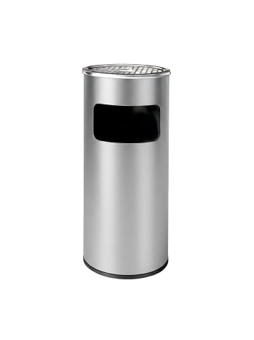 relaxdays Standaschenbecher in Silber – (H)60,5 x Ø24 cm