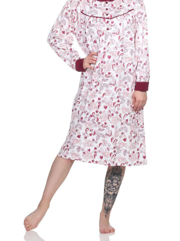 NORMANN Nachthemd langarm Kuschel interlock - 76118 in creme