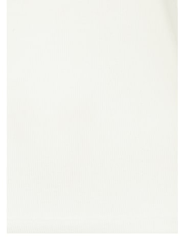 More & More dezent glänzendes Ripp-Shirt in offwhite