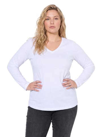 Ulla Popken Shirt in schneeweiß