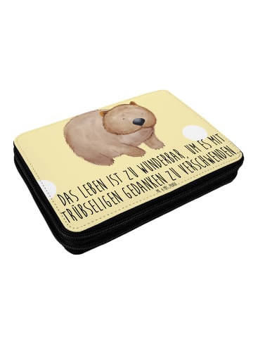 Mr. & Mrs. Panda Bleistiftetui Wombat mit Spruch in Gelb Pastell