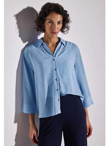 Street One 'Crinkle-Hemdbluse' Blau