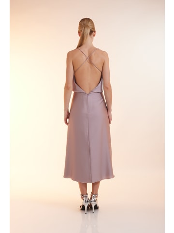 Unique Cocktailkleid Luxe Slip Dress Midi in Cloud