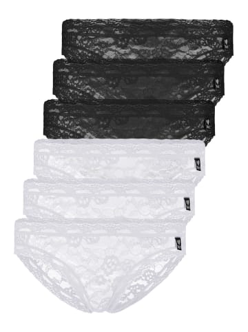 Like It 6er Pack Minislip in weiss-schwarz