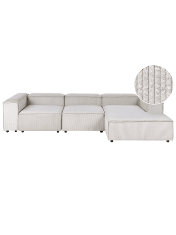 Beliani 3-tlg Ecksofa ARDAL in Beige/Schwarz