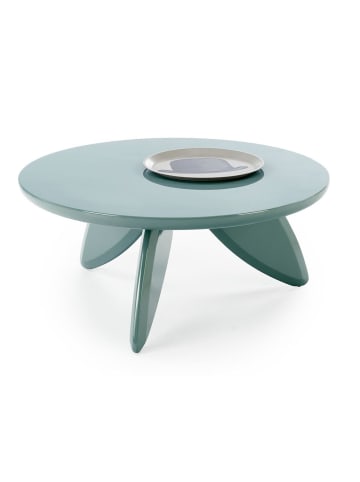 Feldmann-Wohnen Couchtisch Soraya Blau Hochglanz 80 / 80 / 36cm