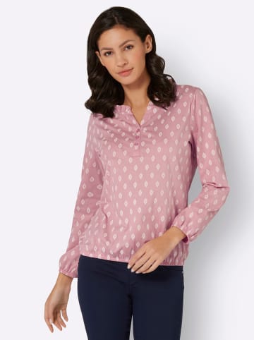 Sieh an! Langarm-Shirt in hortensie-ecru-bedruckt