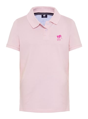 Polo Sylt Polo im Basic-Look mit Label-Stitching in Pink
