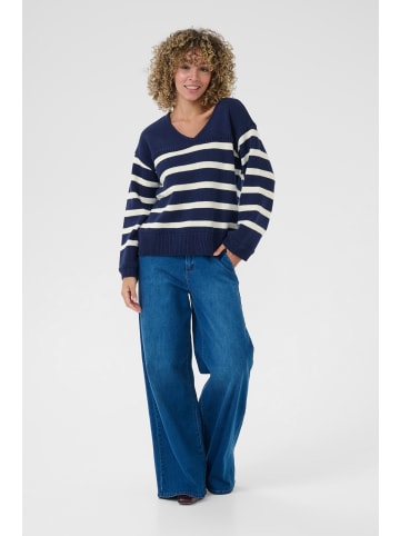 Cream Strickpullover CRMuka Regular fit in Ocean Cavern Eggnog Stripe