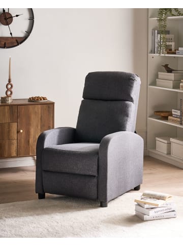 Beliani Fernsehsessel EMINENCE in Grau/Schwarz - (W) 66 x (H) 103 x (L) 74 cm