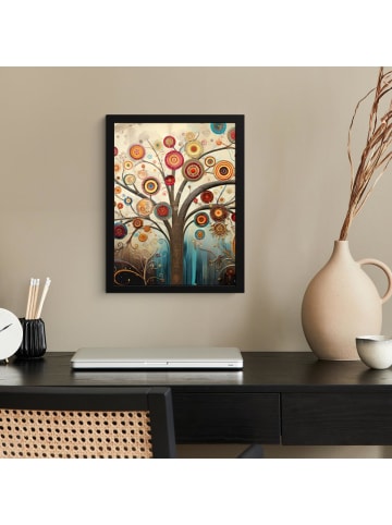 MuchoWow Poster mit Leiste Stilvoller Baum