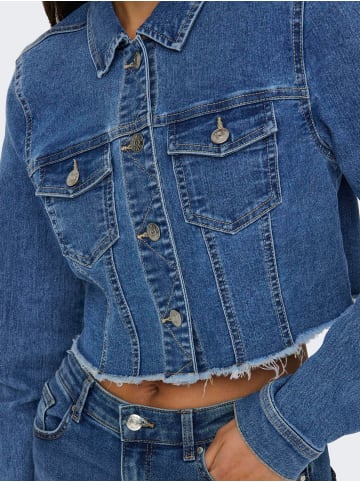 ONLY Cropped Jeansjacke Kurze Denim Übergangsjacke ONLWONDER in Blau-3