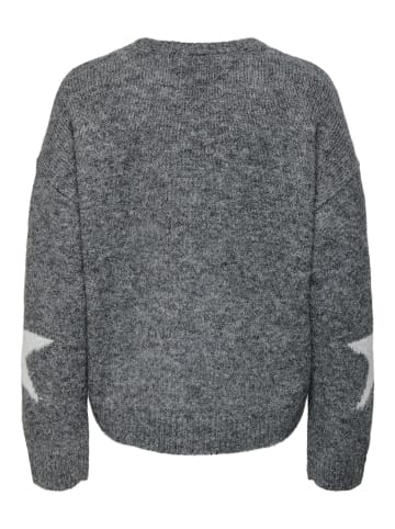 ONLY Strickpullover in Dark Grey Melange