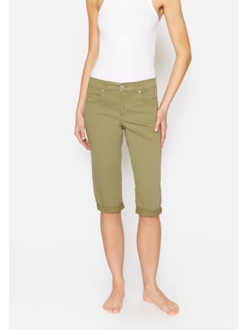 ANGELS  Slim Fit Jeans 5-Pocket-Hose Capri TU in khaki