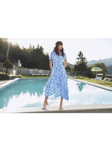 Aniston CASUAL Wickelkleid in blau-weiß