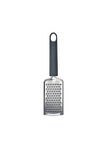 COFI 1453 Edelstahl Küchenreibe 24 cm - Robust, ergonomisch & mit Aufhängeöse in Grau
