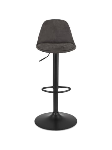 KADIMA DESIGN Barhocker 360° rotierbar, höhenverstellbar 67-83 cm in Anthrazit