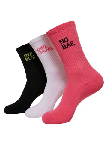 Mister Tee Mister Tee Socken in pink/wht/blk