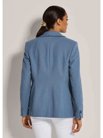 MADELEINE Longblazer mit Struktur in stahlblau