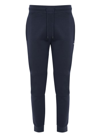 Threadbare Sweatpants Jogpant Pique in blau-schwarz