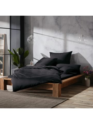 Erwin Müller Mako-Satin Kuschelkissenbezug Landshut in dunkelblau