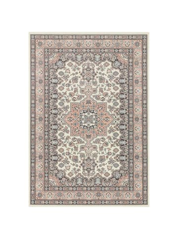 Nouristan Orientalischer Kurzflor Teppich Parun Täbriz Creme Rosa