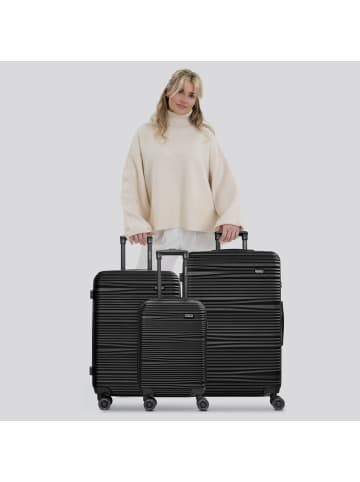 Redolz Essentials 16 3-SET 4 Rollen Kofferset 3-teilig black